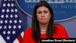 Ağ Evin mətbuat katibi Sarah Huckabee Sanders 