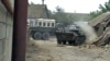 Daghestan -- Military vehicles during an operation against rebels in in the village of Kostek, 17Jun2010