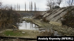 Білогірське водосховище, грудень 2017 року