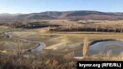 Білогірське водосховище, листопад 2019 року