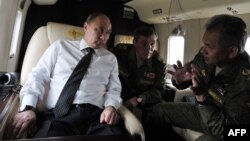 (Зліва направо) Президент Росії Володимир Путін, начальник Генштабу Росії Валерій Герасимов та міністр оборони Росії Сергій Шойгу. Архівне фото