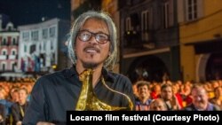 Filippinli rejissor Lav Diaz Lokarna film festivalında.