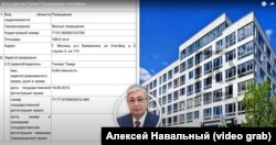 Қазақстан президенті Тоқаевтың ұлы Тимур Тоқаевтың Мәскеудегі пәтері жайлы дерек. Алексей Навальный командасының зерттеуінен скриншот.