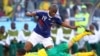 South Africa - Steven Pienaar (floor) of South Africa falls in front of French Abou Diaby during the FIFA World Cup 2010 group A preliminary round match between France and South Africa at the Free State stadium in Bloemfontein, 22Jun2010